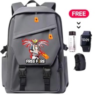 Free Fire-Fire Character Backpack - Men's and Women's Gaming Backpack - Free Fire Bag Bonus Bottle &