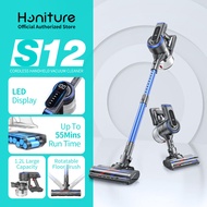 HONITURE S12 Cordless Vacuum Cleaner 33000PA Strong Suction Power 400W 55Min Wireless vacuum cleaners Bagless LED Display for Cleaning Hard Floors Carpet Sweeper Vacuum Wireless Cordless Vacuum Wet and Dry