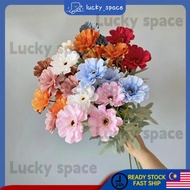 6 Heads 5PCS Zinnia Artificial Flower Bouquet Bunga Hiasan Ruang Tamu Decor Door Gift 假花束