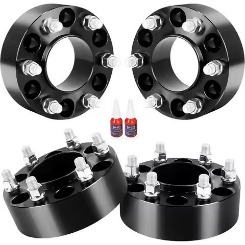 2" 6x135 to 6x5.5 Wheel Adapters for 1999-2025 Sliverado 1500 Wheels on 2015-2025 F150 Vehicle, 14x1