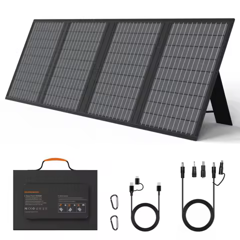 MHPOWOS 18V Portable Solar Charger 60W / 45W Foldable Solar Panel for Solar Generators Outdoor Campi
