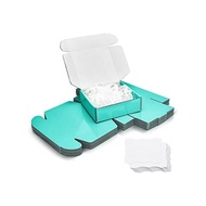 12 Paket Kotak Hadiah Teal Kecil Kotak Kemasan Bergelombang Kecil Mailer Kotak Surat Karton Daur Ula