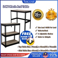 SOKANO [Fast Delivery] Study Table 2 IN 1 Boltless Rack Storage Rack Office Table Rak Kasut Rak Dapu