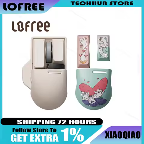 Lofree Xiaoqiao 2.4g Wireless Bluetooth Mouse 3mode Lightweight OLED Display Charging Esports Gaming