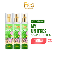 [Paket isi 3] FRES & NATURAL Spray Cologne BT21 My Unifres Botol 100ml