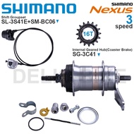 SHIMANO | SHIMANO NEXUS Internal Geared Hub SG-3C41 Shift Lever SL-3S41E SM-BC06 3-speed and 16T Ori