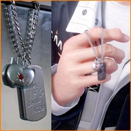 YT4 Love And Deepspace Same Style Metal Square Brand Necklace Unique Design Clavicle Chain Fashion V