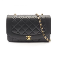【二手】香奈兒 (Chanel) CHANEL 絎縫 Diana 翻蓋單肩背包 A01165 黑色羊皮（綿羊皮）絎縫 Diana 鏈條肩背包 女士