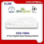 D-Link DGS-1008A 8 Port Gigabit Easy Desktop Switch