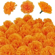 30pcs Artificial Marigold Flowers Silk Cloth Decoration