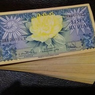 Special Uang Kuno 5 Rupiah Bunga 1959 Gress ❤
