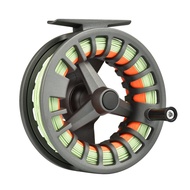 Master One Fly Fishing Reel 5/6wt, Quick Push Button Switch, Durable Pre-Loaded Fly Reel with Line C