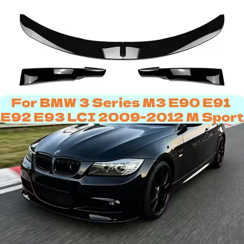 For BMW 3 Series M3 E90 E91 E92 E93 LCI 2009-2012 M Sport Front Bumper Spoiler Lip Splitter Body Kit