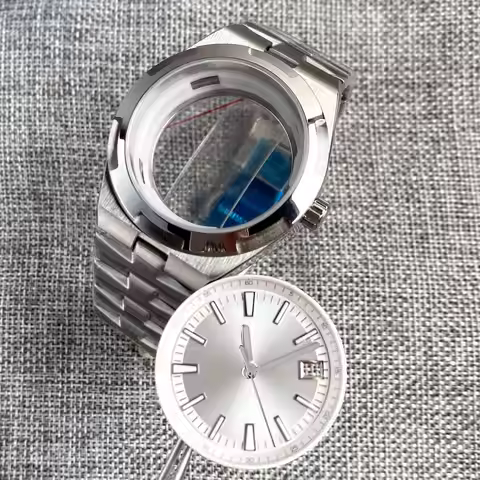 41mm fit Overseas Serieswatch case NH34 NH35 NH36 NH70 NH72 Movement 33MM Dial Lume Hand Watch Part 