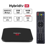 hybrid TV Box Android + Set Top Box STB DVB T2 digital Terestrial