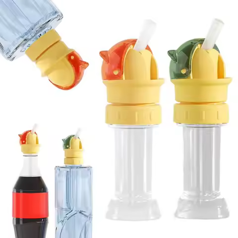 Kids Anti Choke Water Bottle Cap with Straw Universal Soda Bottle Conversion Lid for Baby Drinking M