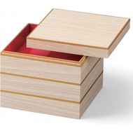 【Direct from Japan】J-kitchens Lacquerware Heavy Box, 3 Tiers, 7.5 Inches, Good Wood, Paper, Paulowni