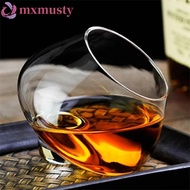 MXMUSTY Irregular Whiskey Wine Glass, European Style Rotating Cognac Glasses Cup, Bar Accessory Tumb
