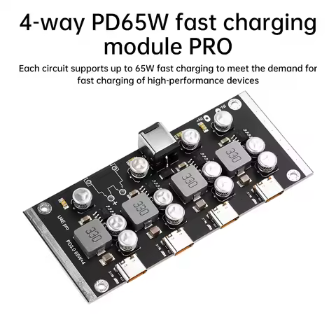 4-Way PD 65W Fast Charging Module PRO Type-C PD3.0/2.0 QC3.0/2.0 FCP AFC Quick Charging Charger Boar