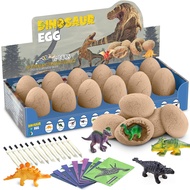 12 Unique Dinosaur Eggs, Dinosaur Eggs Excavation/Dino Eggs Dig Kit with Toys for Kids 3-5 5-7 8-12,