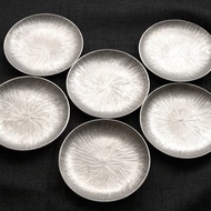 直紋錫杯托小型款6件一組