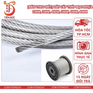[Price 10M] Plastic Coated Steel Cable 2 3 4 5 6 8 mm Boc Nhua Galvanized Cap Heavy Duty 2ly 3ly 4ly