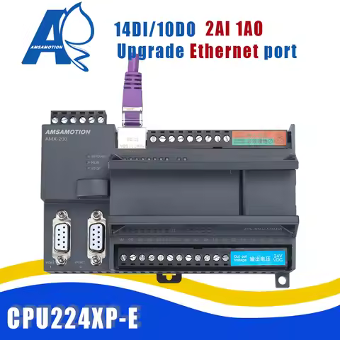 Ethernet CPU224XP-E PLC Programmable Logic Controller 2AI 1AO Replace Siemens 214-2BD23/2AD23 220V F
