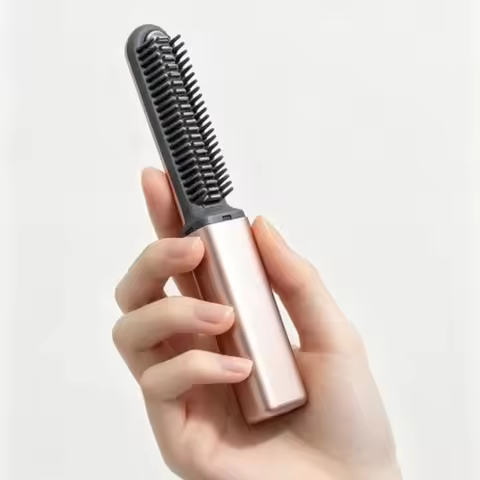 Portable Bangs Comb Mini Straight Hair Comb Wireless Charging Curling Iron Portable Styling Electric