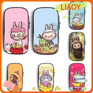 LIAOY Labubu Pencil Bag, Cute Cartoon Large Capacity Pencil Cases, Gift Stationery Box for Labubu