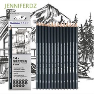 JENNIFERDZ 14 pcs/set Professional Sketch Wood Painting Pencils Drawing Pencil Set For Exam Students