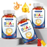 Kids Omega + DHA Gummies for Brain Growth, Memory, Vision, Eyes & Immunity Wellness with Vitamin C