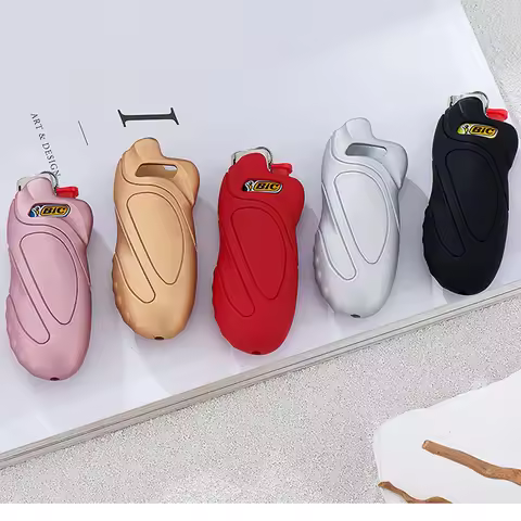 BIC J5 Mini Lighter Rubber Paint Plastic Shell Plastic Cover Holder, No Lighter