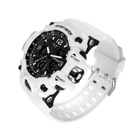 ⌚2023 SANDA นาฬิกาทหารสำหรับผู้ชายนาฬิกาดิจิตอล LED สีขาวนาฬิกากีฬากันน้ำ50เมตร S นาฬิกาผู้ชายช็อค Relogio Masculino