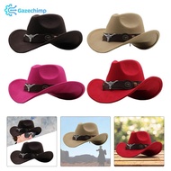 [Gazechimp] Cowboy Hat, Fedoras Waterproof Comfortable Breathable Fashion Cowgirl Hat for Women Men 