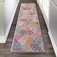 Nourison Passion Multicolor Bohemian Colorful, Farmhouse Area Rug Runner 2'2"X7'6"