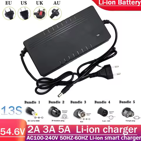 54.6V 2A 3A 5A charger suitable for 48V lithium-ion battery charger 48V 13S lithium-ion battery sock