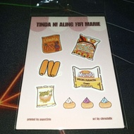 Filipino Snacks Fanart Glitter Finished Sticker Sheet < PAPETERIE >