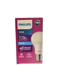 飛利浦 - PHILIPS LED 燈膽 10W E27 6500K(2件裝)