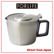 FORLIFE Tea Pot with Infuser – Stainless Steel, 410mL, Serves 2 Cups _ direct from japan