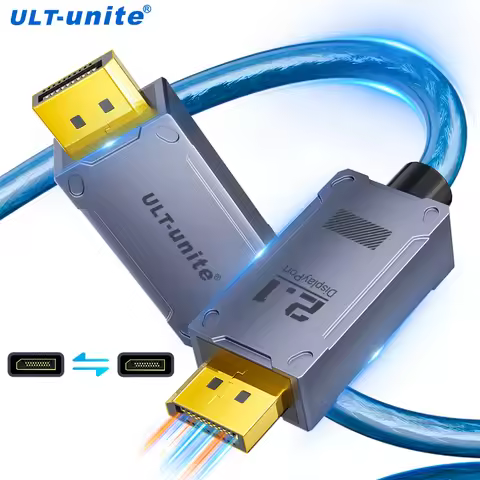 DisplayPort Cable 2.1 16K60Hz 8K120Hz 4K144Hz 80Gbps HDR, HDCP DSC 1.2a, DP 2.1 Cable Compatible Fre