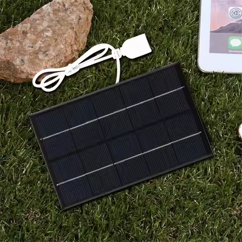 USB Solar Panel Outdoor 5W 5V Portable Solar Charger Pane Climbing Fast Charger Polysilicon Travel D