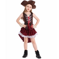EU9T Halloween Children's Costume Somali Pirate Game Suit Girls Stage Performance cos