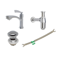 Global House VEGARR ชุดก๊อกอ่างล้างหน้าครบชุด SAVE-6602/812C รับประกันของเเท้!