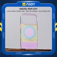 Ốp Nhám Chống Bẩn Màu Pastel Pop City Chống Sốc Cho Điện Thoại iPhone 17 Pro Max 16 15 14 13