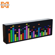 Led Music Spectrum Display RGB Colorful 1624 Segment Rhythm Light Level Voice Sensor Clock 384 LEDs 7 Color Display