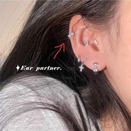 Small earrings 6mm, 8mm with upper hole - Small silver studs Subang Silver 925 Original Subang Titan
