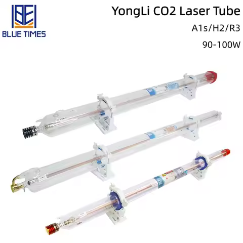 Bluetimes YongLi A2s/H2/R3 90-100W CO2 Laser Tube Pipe Dia.80mm /60mm Glass Laser Lamp for CO2 Laser