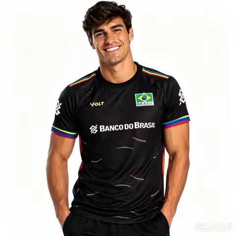 2026 CBV Brazil Unisex Volleyball Jersey Beach Volleyball Shirt Men Women Summer Sport Quick Drying 