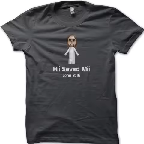 Hii SAVED Mii Jesus JOHN 3:16 printed cotton Tshirt 8965