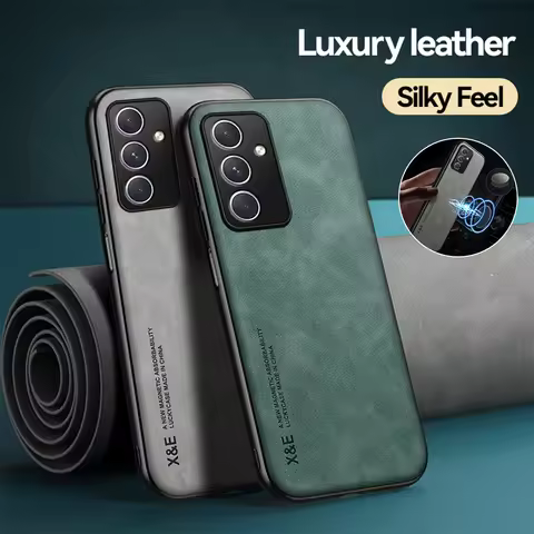 Magnetic Sheepskin Leather Case For Samsung Galaxy A34 A54 A14 A 54 34 14 5G SamsungA54 Cover Back P